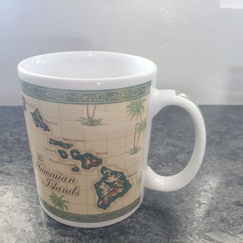 The Hawaiian Islands Map Mug